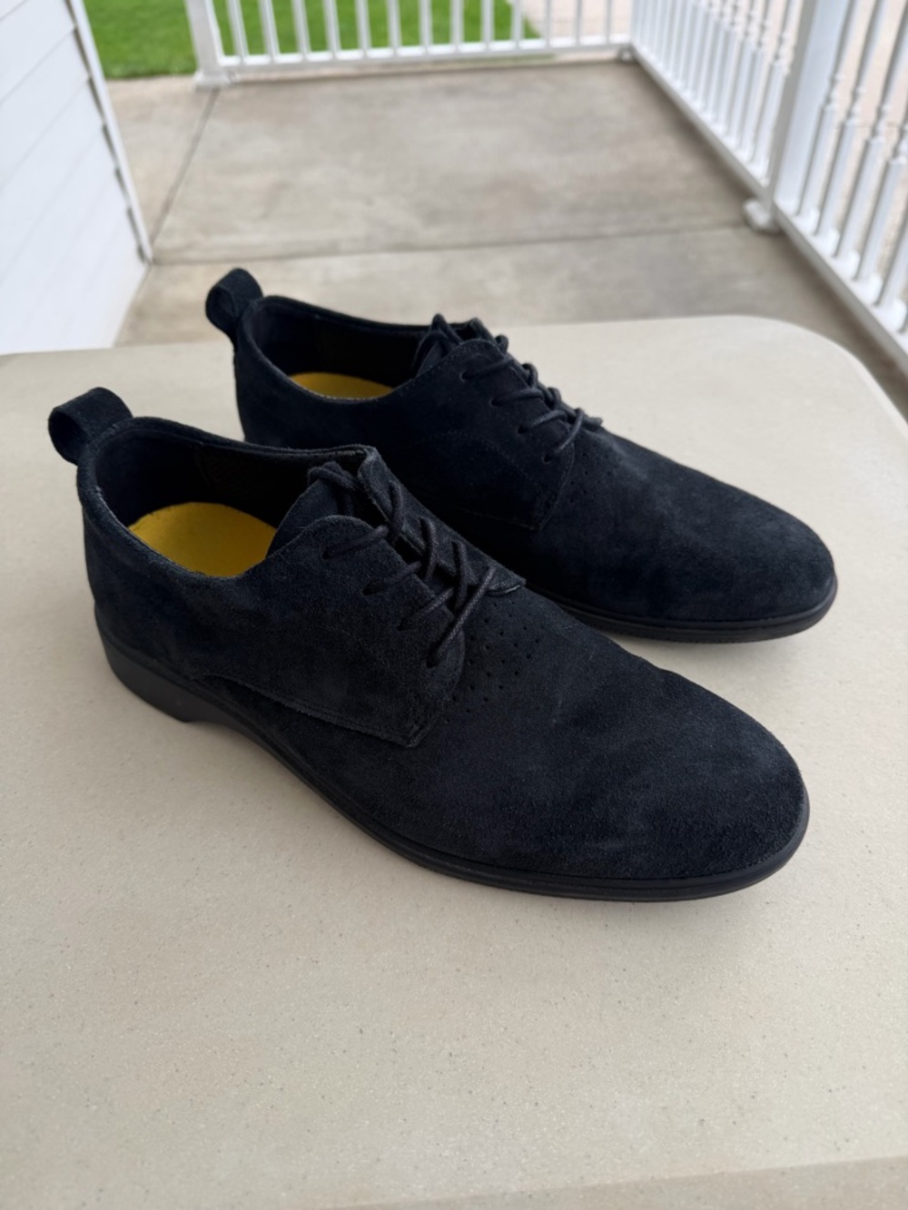 Amberjack "The Original" Midnight Black Italian Suede Shoes Men Size 8.5, New